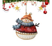 Décorations de Noël - Décoration de Noël en fer blanc incassable - Bonhomme de neige vintage - Décoration d'hiver colorée à suspendre pour intérieur, maison, chambre à coucher, salon, salle à manger