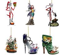 Décorations de Noël, décoration de vacances, pendentif d'arbre de Noël L'Étrange Noël de monsieur Jack, 1PCS/6PCS Acrylique Mignon Jack et Sally Ornement de Noël à suspendre Décoration d'arbre for la