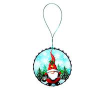 Décorations de Noël - Décorations de Père Noël en métal vif pour décoration de maison de vacances, accents festifs à suspendre, cadeau durable et élégant pour Noël