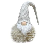Décorations de Noël d'extérieur - Figurine de nain sans visage - Poupée de renne faite à la main - Style jardin - Blanc - 48 x 13 cm