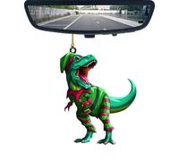 Décorations de Noël dinosaures | Décorations de Noël amusantes en acrylique avec corde | Portable pour décoration de sapin de Noël, bijoux de festival pour filles et amoureux des animaux