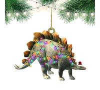 Décorations de Noël dinosaures, décorations de Noël en acrylique, décorations de sapin de Noël, décorations de Noël amusantes, pendentifs d'arbre de Noël, décorations de Noël amusantes, pendentifs