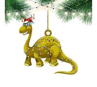 Décorations de Noël dinosaures, décorations de Noël en acrylique, décorations de sapin de Noël, décorations de Noël amusantes, pendentifs d'arbre de Noël, décorations de Noël amusantes, pendentifs