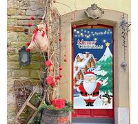 Décorations de Noël d'intérieur Améliorez votre Noël avec ce rideau de porte festif, un de chez vous en cette saison des fêtes avec un rideau de porte divertissant (B, 90 x 180 cm)