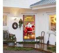 Décorations de Noël d'intérieur Améliorez votre Noël avec ce rideau de porte festif, un de chez vous en cette saison des fêtes avec un rideau de porte divertissant (A, 90 x 180 cm)
