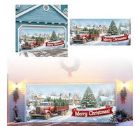 Décorations de Noël d'intérieur pour la maison Faites une déclaration festive ce Noël avec bannière de garage, parfaite pour célébrer la saison des fêtes (C, 400 x 180 cm)