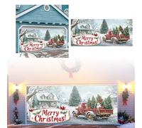Décorations de Noël d'intérieur pour la maison Faites une déclaration festive ce Noël avec bannière de garage, parfaite pour célébrer la saison des fêtes (B, 400 x 180 cm)