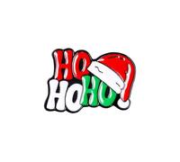 Décorations de Noël d'intérieur pour la maison, série de Noël, chapeau d'arbre de Noël, broche avec texte en forme de dessin animé (C, 3 x 3 cm)