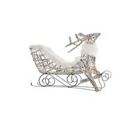 Décorations de Noël DKD Home Decor Renne et traîneau Blanc osier Renne 75 x 20 x 53 cm