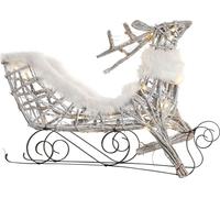 Décorations de Noël dkd home decor renne et traîneau white wicker reindeer 75 x 20 x 53 cm