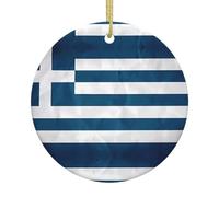 Décorations de Noël drapeau grec, décorations de sapin de Noël, cadeaux pour maman, idée cadeau unique, parfaites pour les fêtes de vacances, arbre, fenêtre, décoration murale