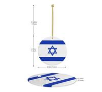 Décorations de Noël drapeau israélien, décorations de sapin de Noël, cadeaux pour maman, idée cadeau unique, parfaites pour les fêtes de vacances, arbre, fenêtre, décoration murale