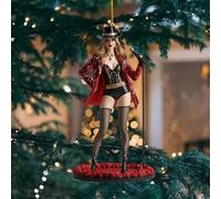 Décorations de Noël en acrylique avec personnage de dessin animé 2D, décoration d'arbre exquise, maison de Noël