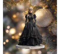Décorations de Noël en acrylique avec personnage de dessin animé 2D, décoration d'arbre exquise, maison de Noël