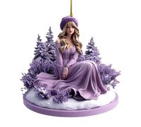 Décorations de Noël en acrylique avec personnage de dessin animé 2D, décoration d'arbre exquise, maison de Noël