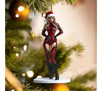 Décorations de Noël en acrylique avec personnage de dessin animé 2D, décoration d'arbre exquise, maison de Noël