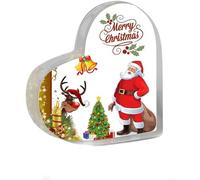 Décorations de Noël en acrylique de 10,2 cm en forme de cœur - Ornements vierges pour maman à ma maman - Signe en forme de cœur pour fille - Artisanat en forme de A pour (A)
