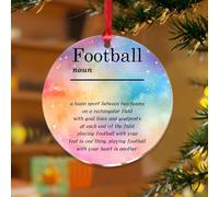 Décorations de Noël en acrylique de 7,6 cm - Décoration de Noël rustique - Décoration de fête de Noël - Mots avec définition souvenir - Disque transparent - Étiquette de nom