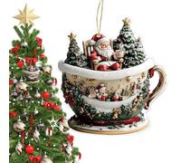 Décorations de Noël en acrylique - Décorations de sapin de Noël 2D - Pendentifs festifs à suspendre - Accessoires de Noël décoratifs - Sac de transport, sac à dos, bibliothèque, intérieur de voiture