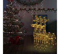 Décorations de Noël en Acrylique Renne 2 pcs 120 cm Blanc Chaud vidaXL vidaXL