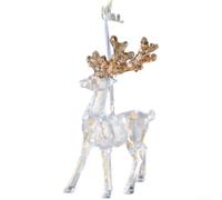 Décorations de Noël en acrylique transparent à suspendre avec paillettes et flocons de neige, formes de clochette et design minimaliste moderne assorti (E)