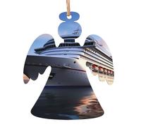 Décorations de Noël en bois à suspendre pour décoration de Noël, bateaux de croisière, ferme, sapin de Noël, vacances, mariage