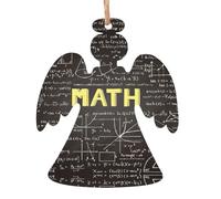 Décorations de Noël en bois à suspendre pour école mathématiques