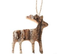 Décorations de Noël en bois avec corde à suspendre, motifs cœurs, étoiles, papillons, adaptées pour arbre et arrangements de vacances (G)