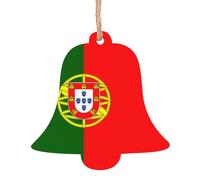 Décorations de Noël en bois avec drapeau portugais - Décorations de vacances à suspendre, adaptées pour Noël, Halloween et Thanksgiving