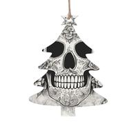 Décorations de Noël en bois avec motif tête de mort mexicaine à suspendre pour la maison, les fêtes, les cadeaux de Noël