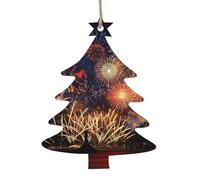 Décorations de Noël en bois avec motifs feux d'artifice, décorations de Noël, anges, cloches