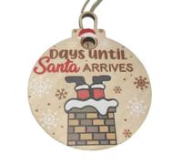 Décorations de Noël en bois avec pendentif compte à rebours | Décorations pour sapin de Noël pour fêtes d'hiver, maison, extérieur, jardin, terrasse, mur C