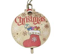 Décorations de Noël en bois avec pendentif en forme de compte à rebours | Décorations pour sapin de Noël pour fêtes d'hiver, maison, extérieur, jardin, terrasse, mur A