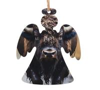 Décorations de Noël en bois de bison d'Amérique du Nord - Décorations en bois imprimées - Convient pour les arbres de Noël et les décorations