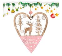 Décorations de Noël en bois | Décoration festive peinte - Pendentifs d'arbre de Noël - Pour festival, planificateur, bureau, centre de table, couronne, salon, chambre à coucher, escalier, rebord de