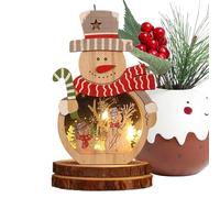 Décorations de Noël en bois - décorations lumineuses pour fêtes - décorations de Noël rustiques - pour les fêtes et les célébrations de vacances, traditions familiales, fête et amusement