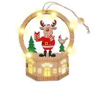 Décorations de Noël en bois | Décorations saisonnières éclairées - Décoration de table - Pour Porte D'entrée Bureau Guirlande Escaliers Seuil Mur Salon Étude Chambre