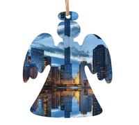 Décorations de Noël en bois en forme d'ange - Chicago Illinois USA Imprimer différentes formes pour sapin de Noël, décoration de maison et de bureau