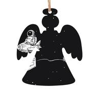 Décorations de Noël en bois en forme d'ange - Motif galaxie astronaute - Différentes formes pour sapin de Noël, décoration de maison et de bureau