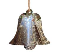 Décorations de Noël en bois en forme de cloche - Motifs de villes florales tendance pour sapin et décorations d'intérieur