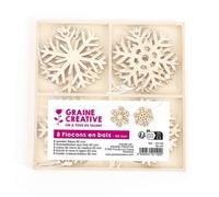 Décorations de Noël en bois - Flocons