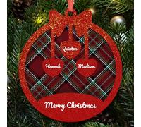 Décorations de Noël en Bois personnalisées avec Noms, décorations à Suspendre en Bois 2025, décorations de Sapin de Noël Personnalisables pour 2 à 6 Personnes