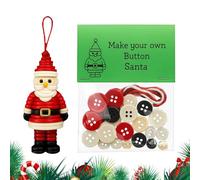 Décorations De Noël En Boutons - Kit DIY Complet Pour Confectionner Des Ornements Suspendus | Ensemble De Création Père Noël, Ange, Bonhomme De Neige | Pour Embellir Votre Sapin, Intérieur, Véhicule O