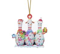 Décorations De Noël en Bowling en Acrylique à Suspendre, Acrylique Plat, Mignonnes Et Bowling Suspendre pour Sapin De Noëls, pour Décorations De d'arbre, Jouets, Le Fêtes Fin D'année
