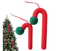 Décorations De Noël en Canne De - Canne en Sucre de Noël Réel pour Décoration | Guirlande Artisanale en Feutre À Poser sur Cheminée Mur pour Fête Anniversaire Amis Famille