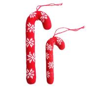 Décorations de Noël en Canne de | Canne en Sucre de Noël Réel pour Décoration - Guirlande Décorative Artisanale en Feutrine pour Cheminée Anniversaire Fête Familiale
