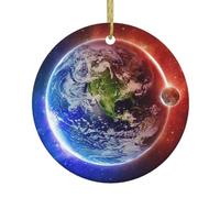 Décorations de Noël en céramique à suspendre en forme de planète spatiale