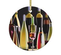 Décorations de Noël en céramique pour cocktail et bouteilles de vin, décoration de Noël pour les jeunes mariés, cadeaux de vacances, décoration de vacances