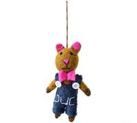 Décorations de Noël en feutre de laine faites à la main avec des motifs uniques pour les fêtes pour les décorations de sapin et un matériau léger (petit ours)
