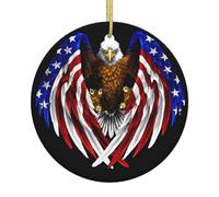 Décorations de Noël en forme d'aigle patriotique du drapeau des États-Unis, cadeaux pour maman, cadeaux de Noël, idée cadeau unique, parfait pour les fêtes de vacances, arbre, fenêtre, décoration